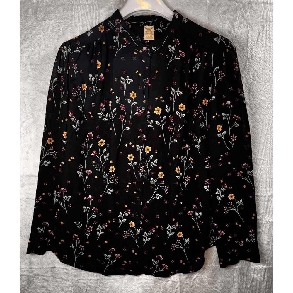 Faded Glory women's casual Floral print Blouse XXL